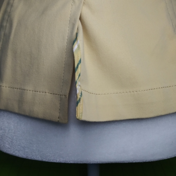 St John Sport Pale Yellow Collared Zip Up Jean Blazer Jacket Size 2P - Picture 11 of 16